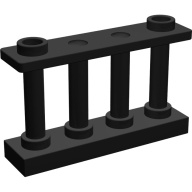 Lego plot se sloupky 1x4x1, černá (3005526, 4185652)